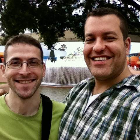 Chris and Andrew, in Epcot in 2011