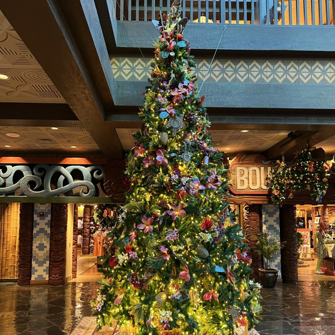 Christmas tree at the Polynesian